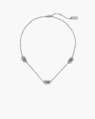 The J Marc Luxe Station Necklace Silver/Crystal