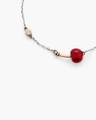 The Cherry Slider Bracelet Silver/Red