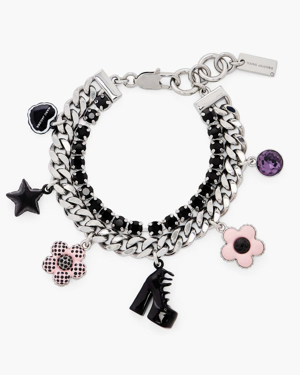 The Mini Icon Dot Charm Bracelet Silver/Multi