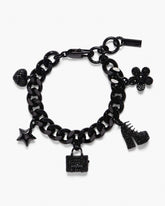 The Pave Mini Icon Charm Bracelet Black/Black Crystal