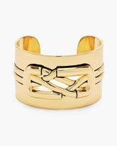 The Dual Statement Cuff Bracelet Gold