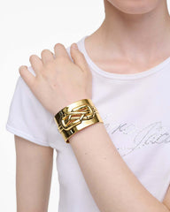 The Dual Statement Cuff Bracelet Gold