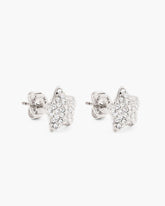 The Star Pave Stud Earrings Silver/Crystal