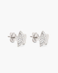 The Star Pave Stud Earrings Silver/Crystal