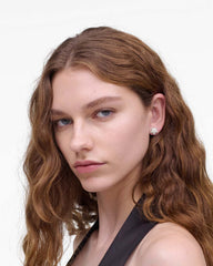 The Star Pave Stud Earrings Silver/Crystal