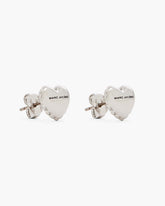 The Heart Balloon Stud Earrings Light Antique Silver