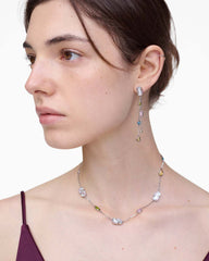 The J Marc Luxe Gem Linear Earrings Silver/Multi