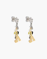 The Mini Icon Charm Earrings Gold/Silver