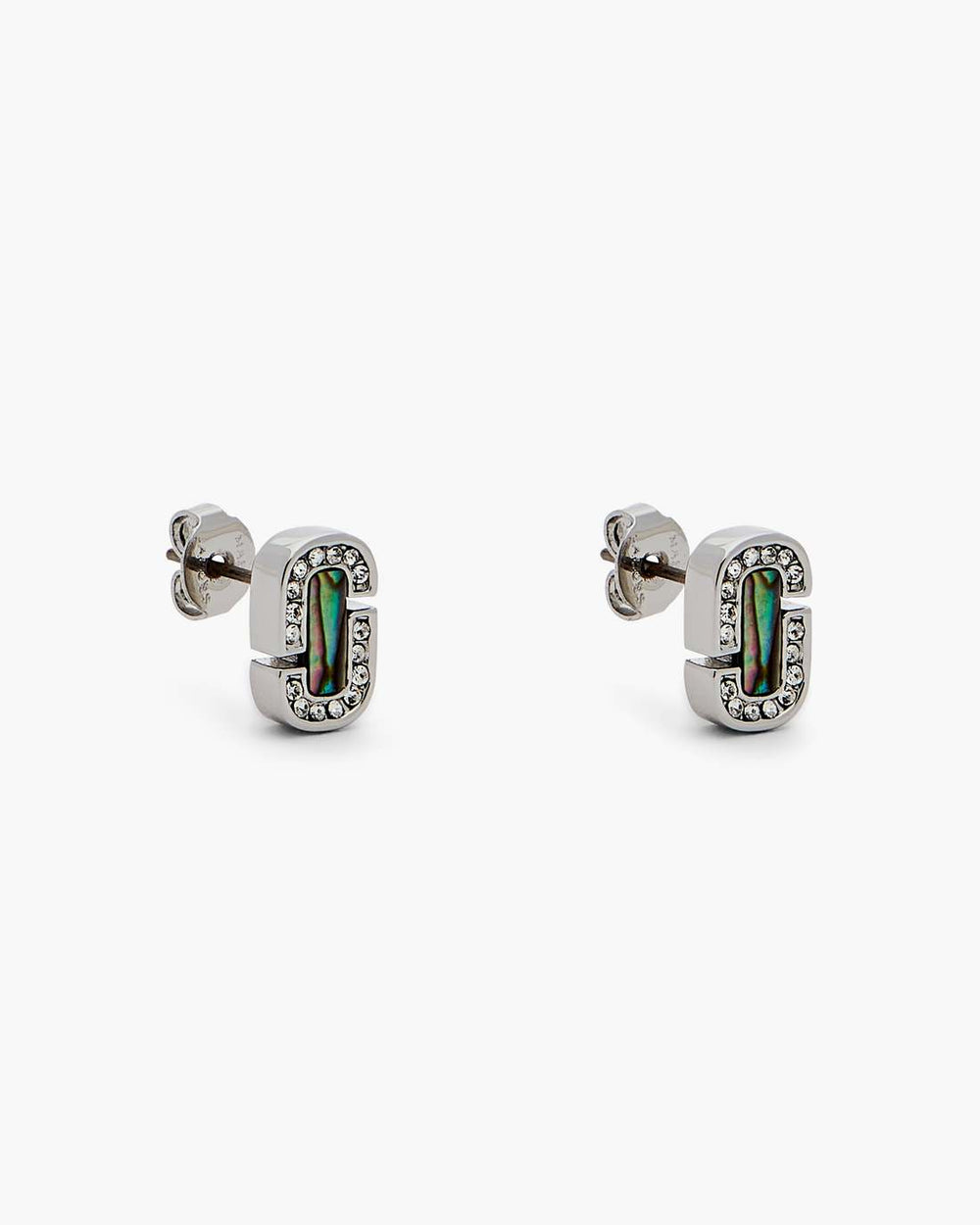The J Marc Luxe Abalone Earrings Silver/Crystal