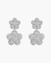 The Daisy Balloon Drop Earrings Silver/Crystal