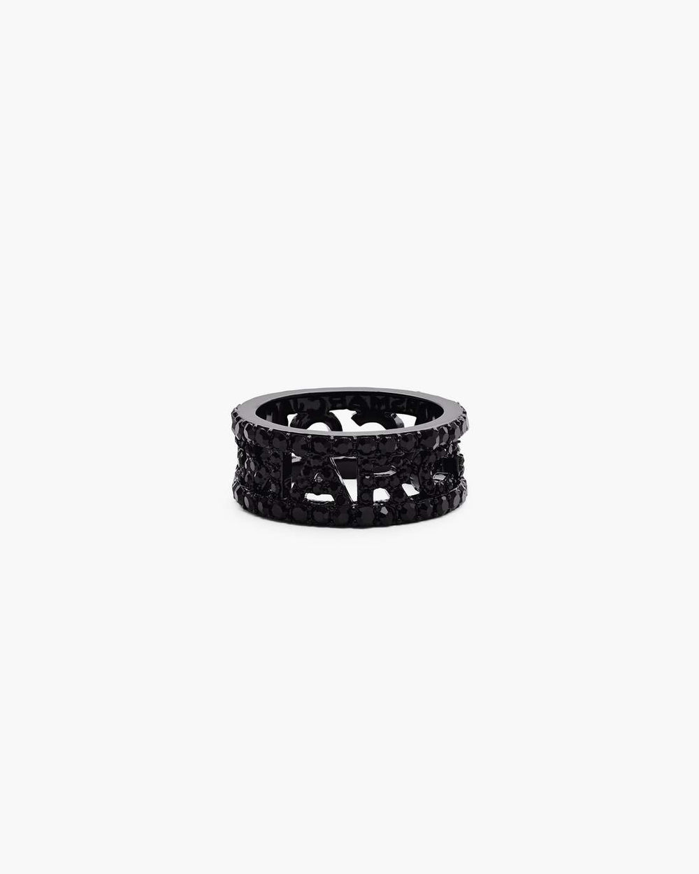 The Monogram Pave Ring Black/Black Crystal