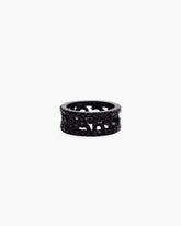 The Monogram Pave Ring Black/Black Crystal