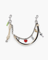 The Mini Icon Chain Bag Charm Black/Cloud White
