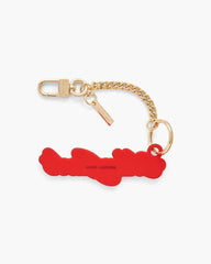 The Cursive Logo Bag Charm Bow Pink Multi