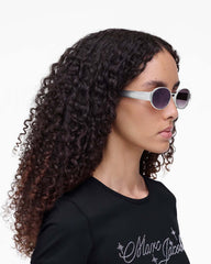 The Classic Logo Round Sunglasses Silver