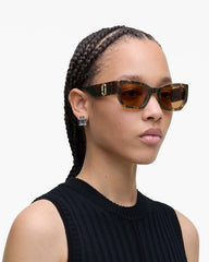 The J Marc Square Cat Eye Sunglasses Havana