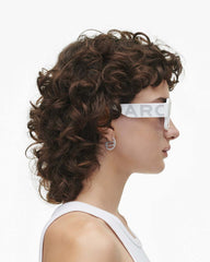 The Bold Logo Square Mirrored Sunglasses White/Grey