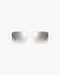 The Bold Logo Square Mirrored Sunglasses White/Grey