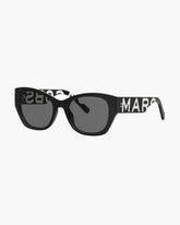 The Bold Logo Square Cat Eye Sunglasses Black/White