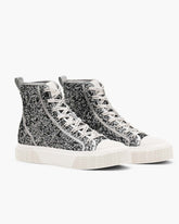The Sequin High Top Sneaker Silver
