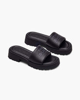 The Lug Sole Slide Black