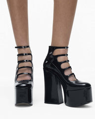 The Patent Leather Kiki Ankle Boot Black