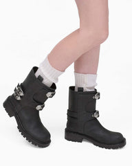 The Kiki Moto Boot Black