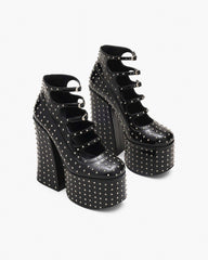 The Glam Studs Kiki Ankle Boot Black
