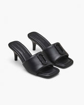 The Leather J Marc Heeled Sandal Black