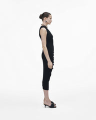 The Leather J Marc Heeled Sandal Black