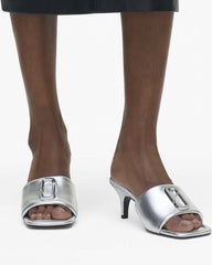 The Metallic J Marc Heeled Sandal Silver