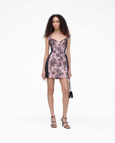 Sculpted Lace Shadow Dress Black Multi