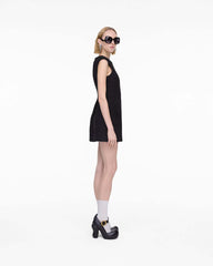 Sculptural Tweed Dress Black