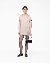 Crushed Satin Dress Champagne
