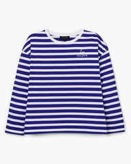 Daisy Striped Longsleeve Pansy/White