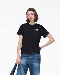 Marc Is Joy Daisy Baby Tee Black