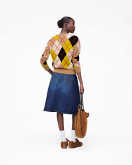 Preppy Daisy Argyle Crewneck Joy Yellow Multi