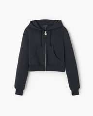 Charm Cropped Hoodie Black