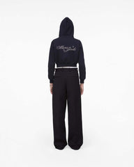 Charm Cropped Hoodie Black
