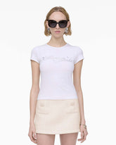 Charm Logo Shrunken Tee White