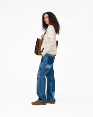 Patchwork Straight Jean Bright Indigo