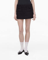 Tweed Mini Skirt Black