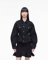 The Fluted Denim Jacket Black