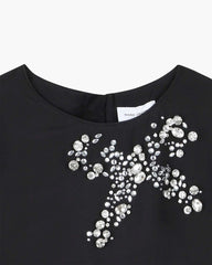 The Gem Bow Dress Black