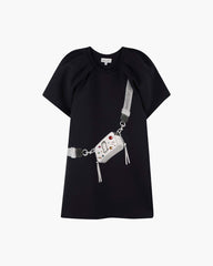 The Trompe Loeil Snapshot Dress Navy