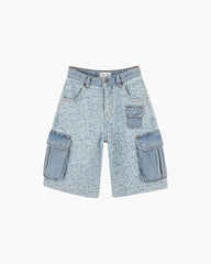 The Jumbled Logo Bermuda Short Blue