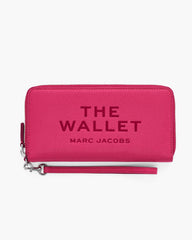 The Leather Continental Wallet Raspberry Pink