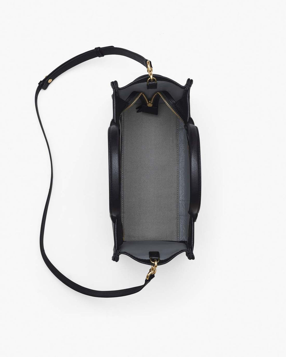 The Leather Medium Tote Bag Black