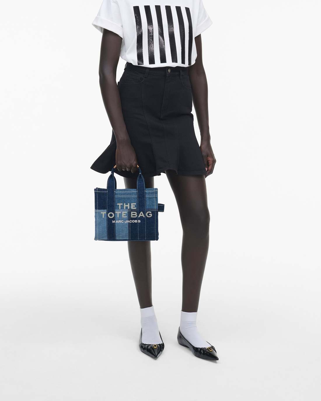 The Denim Small Tote Bag Blue Denim