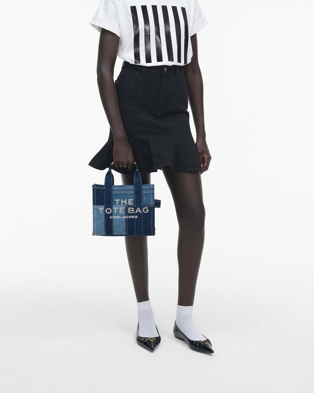 The Denim Small Tote Bag Blue Denim